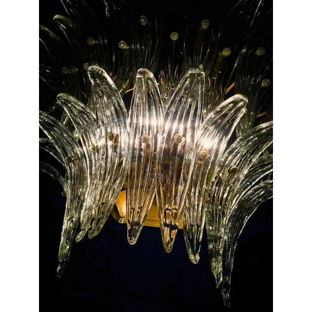 Italian Palmette Sconces by Barovier & Toso, Murano, 1960, Set of 2 For Sale - Image 10 of 11