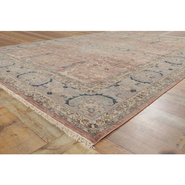 Modern Vintage Style Distressed Rug, 09'00 X 11'10 For Sale In Dallas - Image 6 of 9