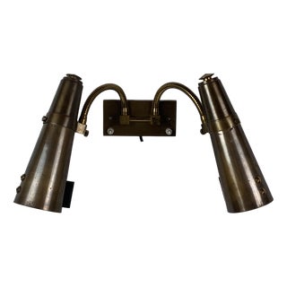 Adjustable Gooseneck Wall Lamp, 1950s For Sale