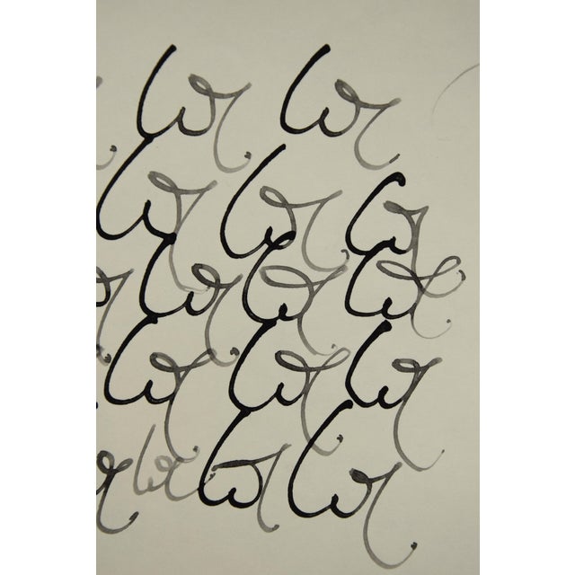 1960s Sabine Ebel, Script Forms, Ciphers, 1960s, Ink on Cardboard For Sale - Image 5 of 8