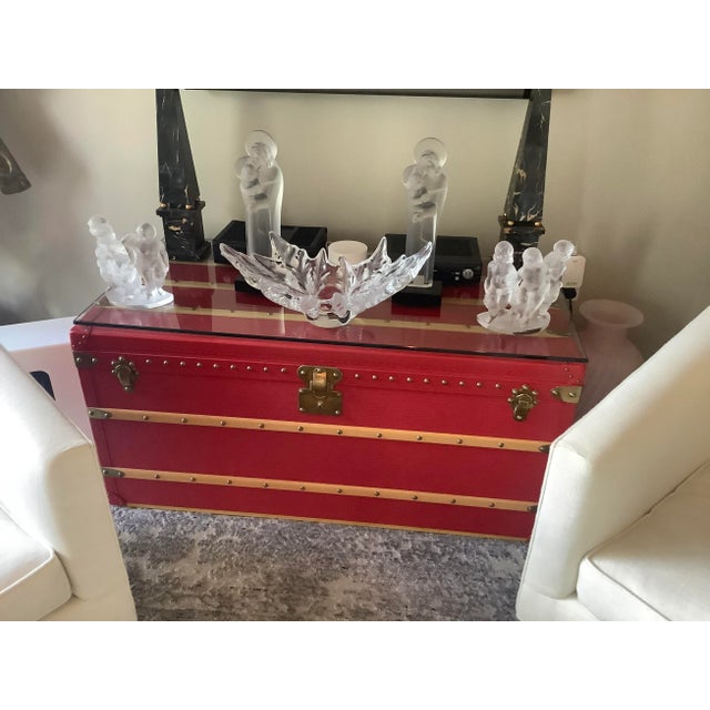 French 1960s Champs Elysées Bowl by Lalique Xl Signed Heavy Crystal For Sale - Image 3 of 12