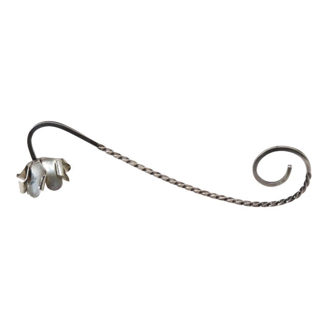 Vintage Retro Arts & Crafts Hand Made Sterling Silver Candle Snuffer For Sale