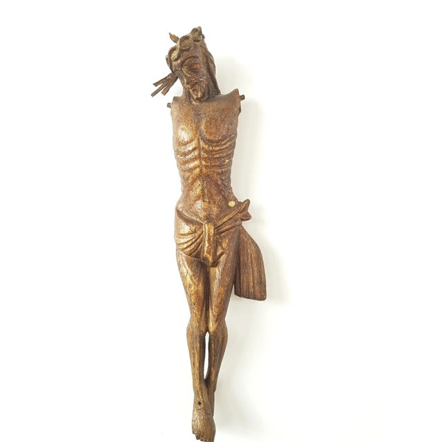 Antique Basswood Torso of Jesus, 1800s For Sale - Image 3 of 6