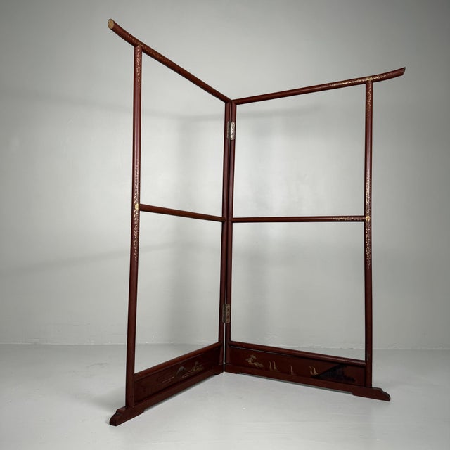 Antique Japanese Ikō Kimono Hanger with Lacquer Decoration, 1920s For Sale - Image 6 of 18