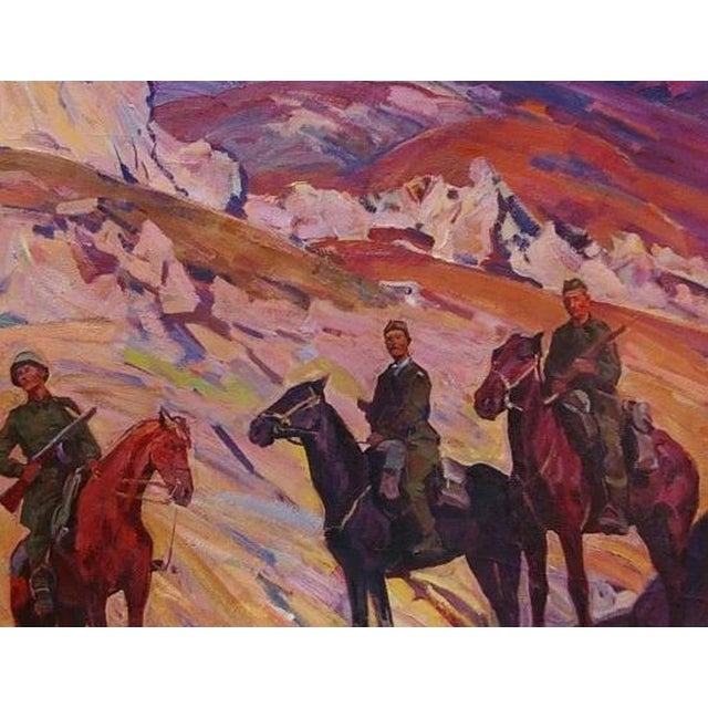 Guerrilla Patrol Oil Painting, Artist, 1979 For Sale - Image 4 of 6