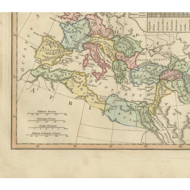 Paper Antique Map of Ancient Empires Imperiorum Antiquorum by Wilkinson, 1821 For Sale - Image 7 of 12