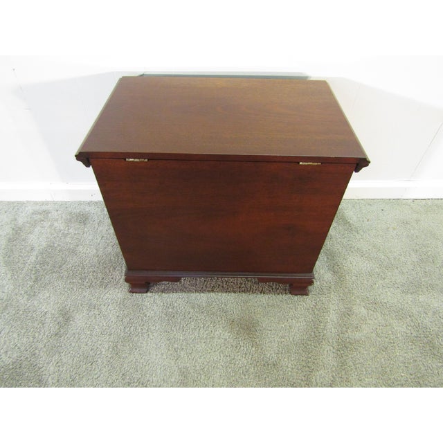 Rare Kittinger Solid Mahogany Lift Lid Chest For Sale - Image 9 of 10