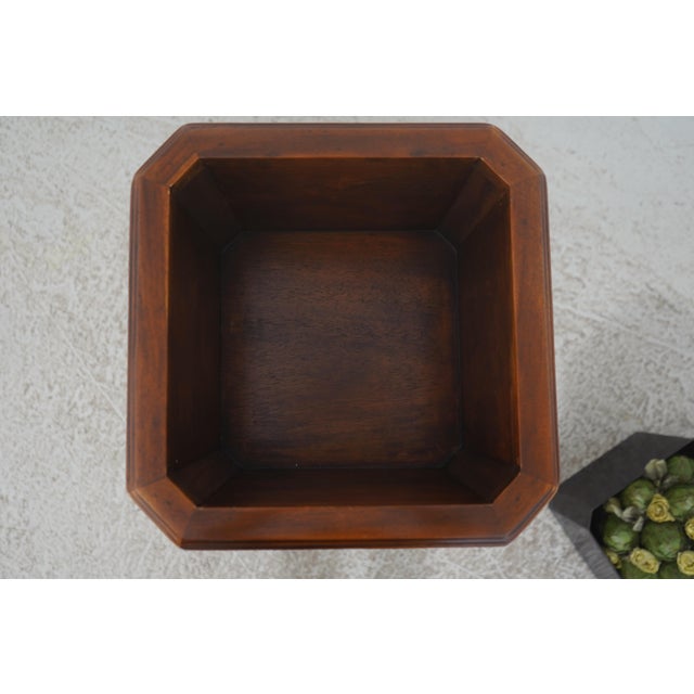 Theodore Alexander Burl Mahogany 2 Tier Plant Stand For Sale - Image 12 of 15