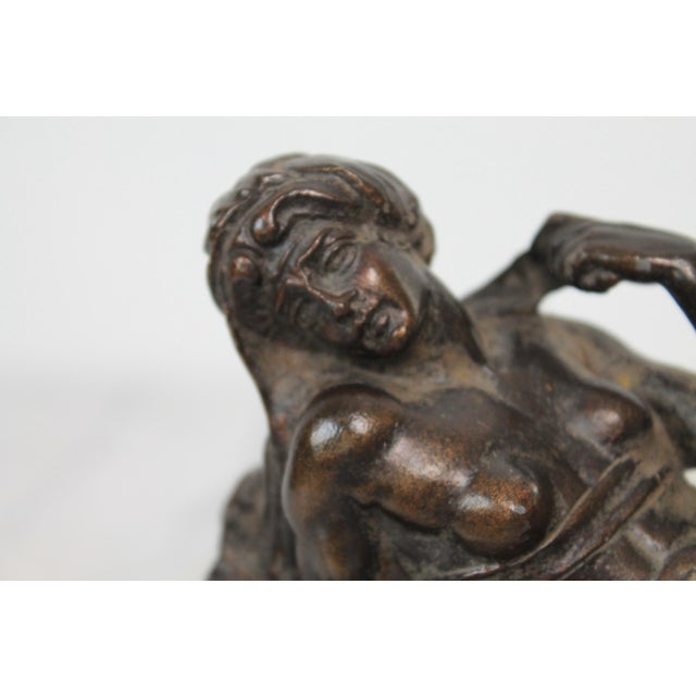 Metal Vintage Female Figure Bookend Sculpture For Sale - Image 7 of 12