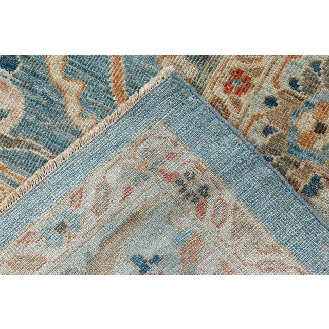 Style Traditional Rug With Water Lily Medallion In Beige "Nymphaea" For Sale In New York - Image 6 of 8