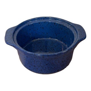 Cerutil Stoneware of Portugal Blue Casserole Dish For Sale