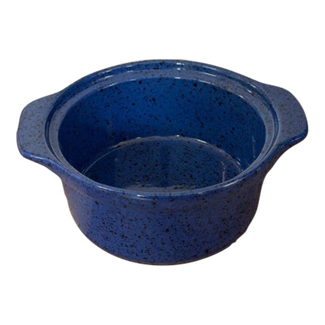 Cerutil Stoneware of Portugal Blue Casserole Dish For Sale