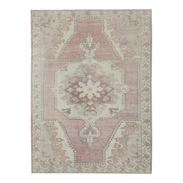 Oriental Hand Knotted Rug Turkish Anatolian 4'9" x 6'7" For Sale