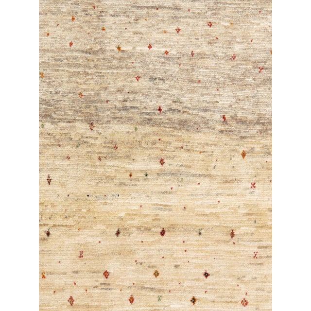 Vintage Hand-Knotted Persian Gabbeh Rug 4'0" X 6'2" For Sale - Image 4 of 5