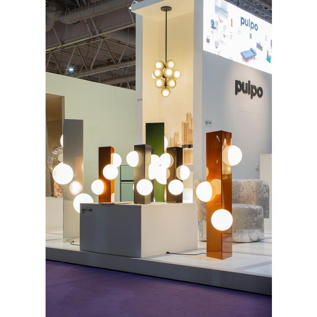 Metal Small Sfera Orange Glaze Lamp from Pulpo For Sale - Image 7 of 15