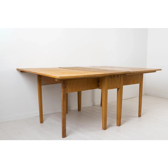 Wood Swedish Gustavian Drop-Leaf Table For Sale - Image 7 of 13