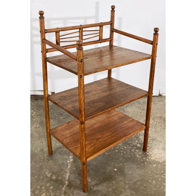 Traditional Vintage Three Tier Wood Bookshelf For Sale - Image 3 of 8