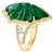 Vintage 12 Ct Natural Carved Emerald & 1.5 Ct Diamond Ring 18 Kt Yellow Gold For Sale - Image 15 of 18