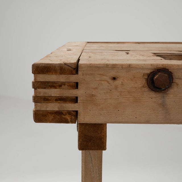 Brown 20th Century Belgian Wooden Work Table For Sale - Image 8 of 18