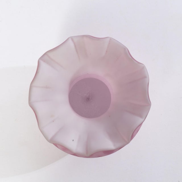 1880's Diamond Quilted Cased Satin Glass Vase For Sale - Image 6 of 7
