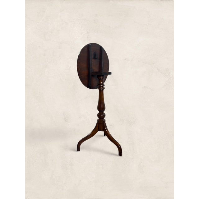 Antique English Elm Tilt Topped Table For Sale In Tampa - Image 6 of 10