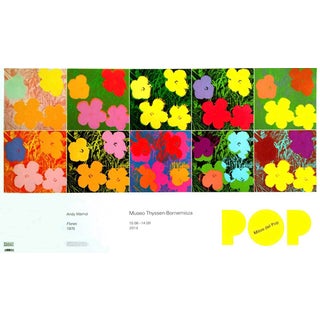 1970s “Flowers" Andy Warhol Pop Art Exhibition Poster For Sale