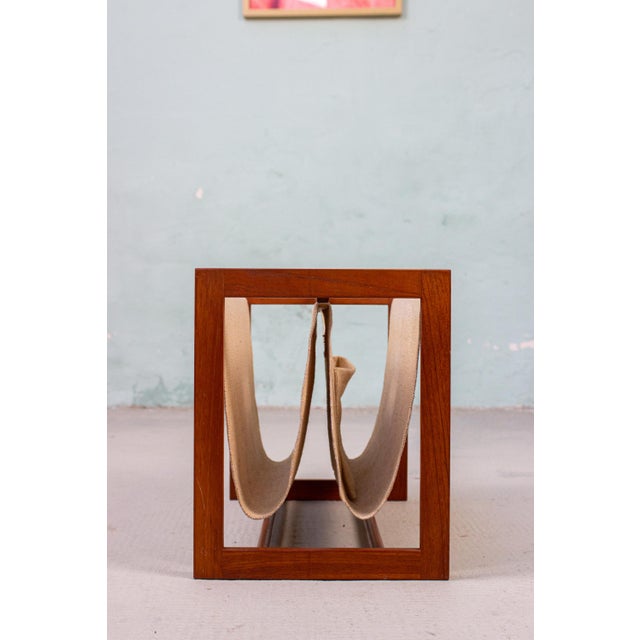 Aksel Kjersgaard Vintage Teak Newspaper Stand by Aksel Kjersgaard, 1960s For Sale - Image 4 of 11