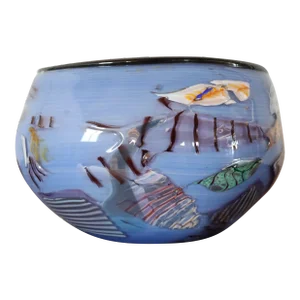 Signed North Shore Hawaiian Art Glass Bowl