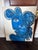 1970s Original Abstract Painting by Peter Keil (born 1942) . This large scale piece was executed on canvas and depicts a...