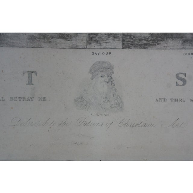 Antique Archibald L. Dick Leonardo Da Vinci Last Supper Engraving 49" For Sale - Image 6 of 18