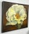 Brown Modern Floral Still Life With White Bloom Oil on Canvas Signed by Artist 1990's For Sale - Image 8 of 13