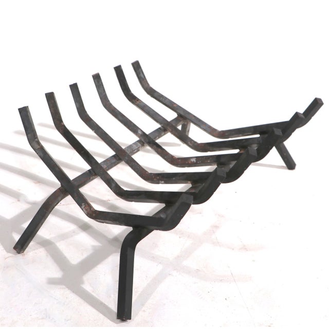 Mid Century Iron Fireplace Grate Chairish