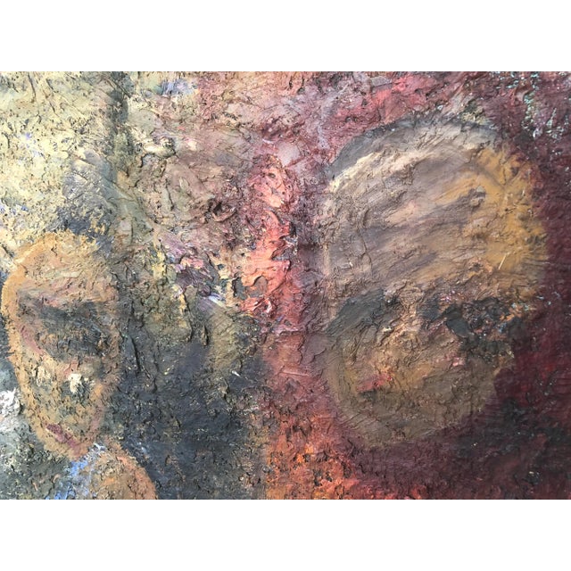 Abstract Heavy Textured Abstract Oil Painting For Sale - Image 3 of 8