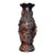 Vintage Chinese Boxwood Carved Vase With Phoenix Motif For Sale