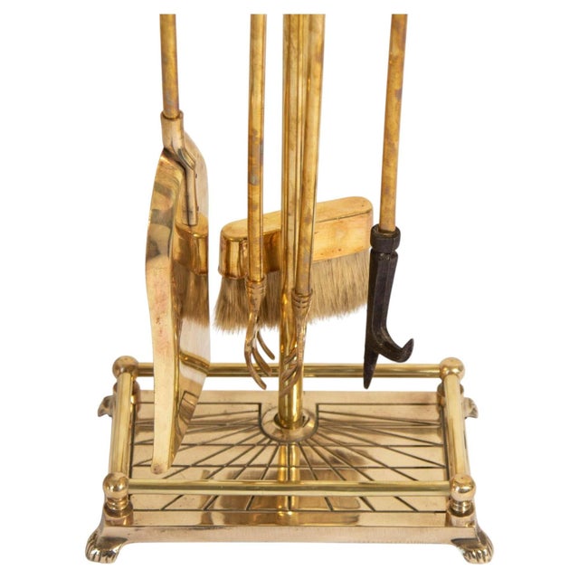 Mid 20th Century Vintage French Solid Brass Duck Head Fireplace Tool Set, Maison Jansen Style, 19 For Sale - Image 5 of 17