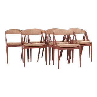 Kai Kristiansen Mid Century Danish Model 31 Teak Dining Chairs - Set of 8 For Sale