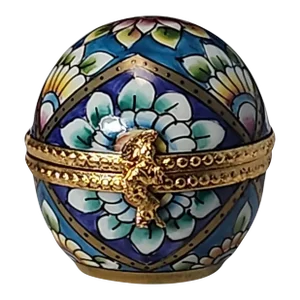Early 20th Century Limoges Singer Site Carrot Round Trinket Box