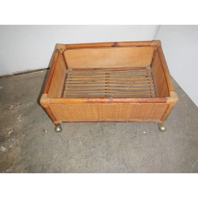 Rattan Trolley on Wheels For Sale - Image 11 of 11