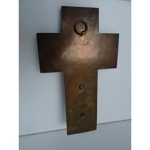 Antique Art Nouveau Bronze Cross Crucifix, 1890s For Sale - Image 9 of 10