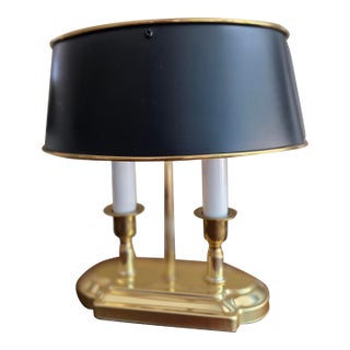 Late 20th Century Petite Brass Bouillotte Candle Lamp For Sale