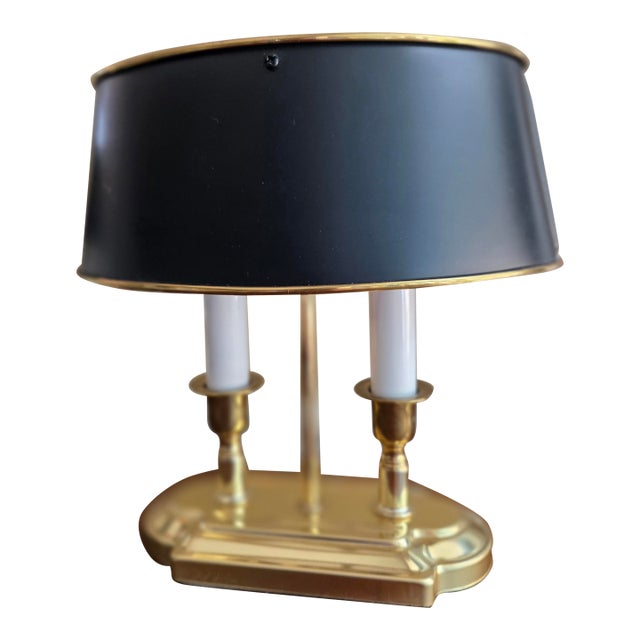 Late 20th Century Petite Brass Bouillotte Candle Lamp For Sale