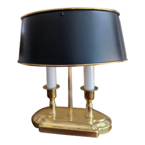 Late 20th Century Petite Brass Bouillotte Candle Lamp
