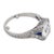 1920s 1920s Art Deco Gia 1.75 Carat Old European Cut Diamond Sapphire Engagement Ring, Size 3.5 For Sale - Image 5 of 8