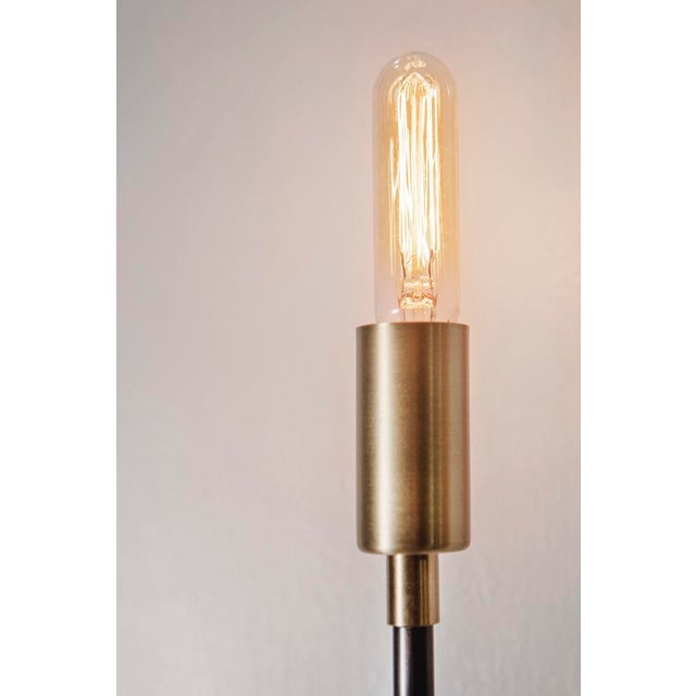 Mid-Century Modern John Beck Paper & Steel Stick Sconce For Sale - Image 3 of 7