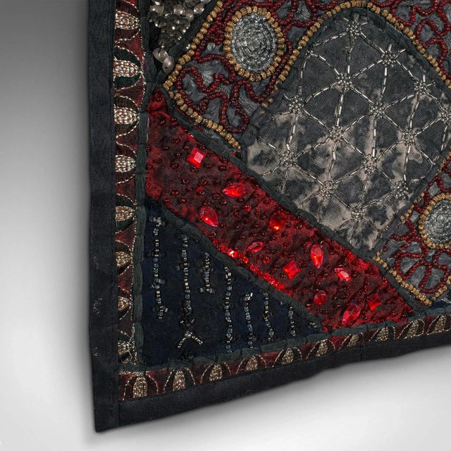 Textile 1980s Small Vintage Decorative Wall Panel For Sale - Image 7 of 11