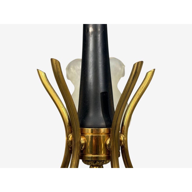 Swedish Modern, Pendant Light, Brass, Glass, Sweden, 1950s For Sale - Image 12 of 15
