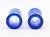 Cobalt Blue Cut Glass Flaring Vases, Pair For Sale - Image 9 of 9