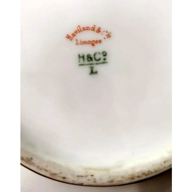 French Porcelain Salad Bowl with Tray from Haviland & Co. Limoges, 1902, Set of 2 For Sale - Image 12 of 13