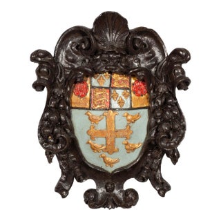 Charles II Carved Crest of the Arms of Westminster School For Sale