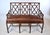 Faux Bamboo Settee With Leather Cushion, Tortoise Shell Finish For Sale - Image 14 of 15